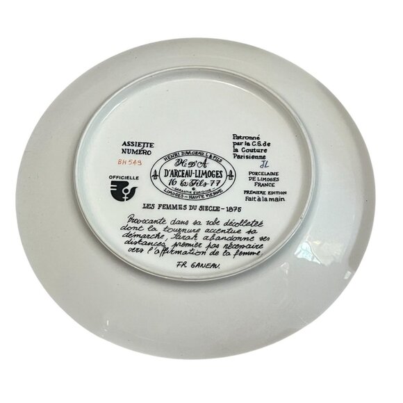 Set Of 4 D'Arceau-Limoges Collector Plates Les Femmes Du Siècle 1875-1943 - Picture 10 of 16